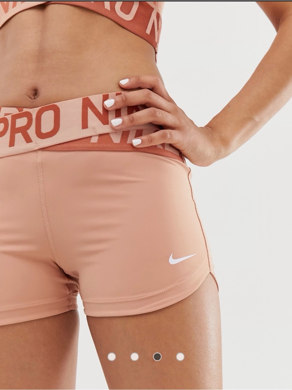 Nike Pro Crossover Training Shorts Rose Gold Performance | Size Large - Picture 2 of 10